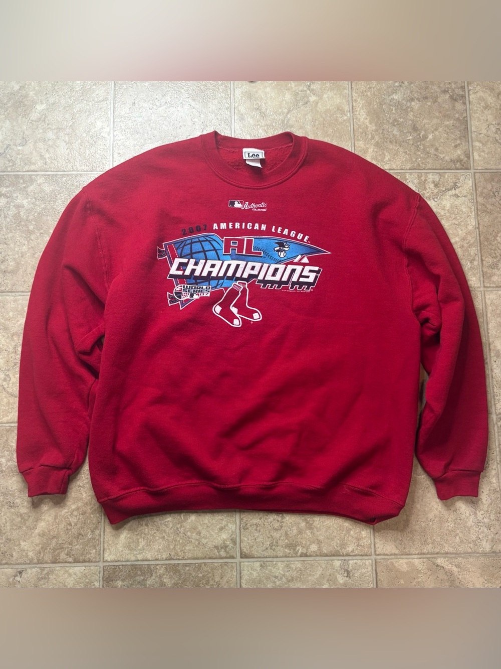 Lee Men’s XL Boston Red Sox  Sweatshirt with Blue and White 'AL Champions'